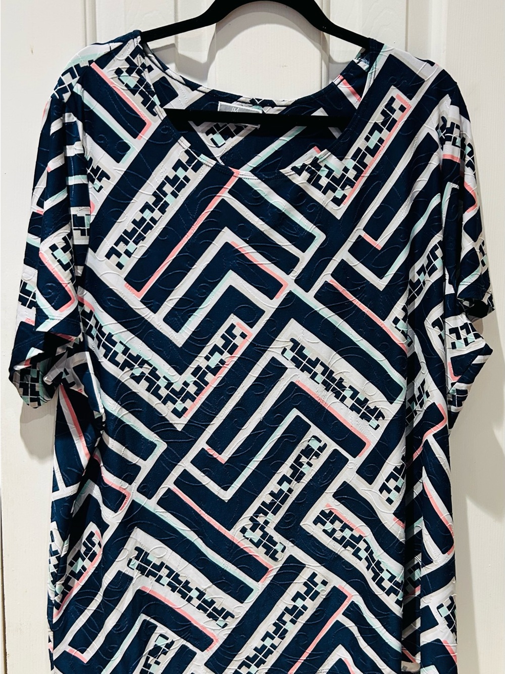 Navy Geometric Short Sleeve Tee